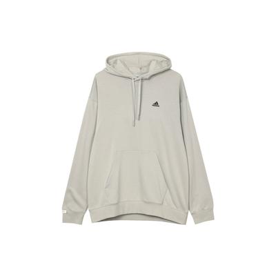 adidas Logo Sweat Hoodie Solid Color Logo Sports Casual Long Sleeve Hooded Sweatshirt Unisex Hoodies Metallic-Gray IV7596