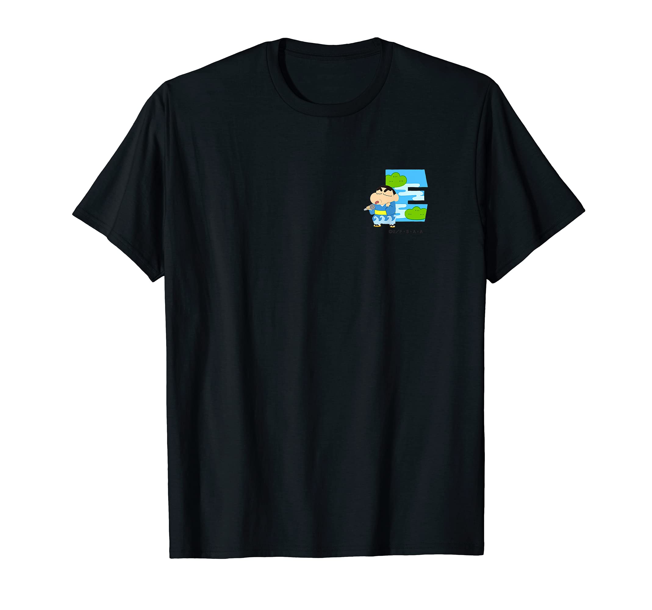 

Crayon STUDY A to Z One Point Shin-chan FUN! FUN! “E” T-shirt чорний