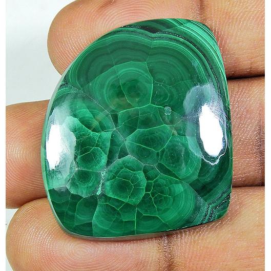 

91Cts.Natural Designer Malachite Fancy Cabochon Loose Gemstone 30X34X06 MM PP-1830