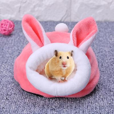Hamster House Guinea Pig Cage Hamster Cotton House Small Animal Nest Winter Warm Pet Bed For Rodent/Guinea Pig/Rat/Hedgehog