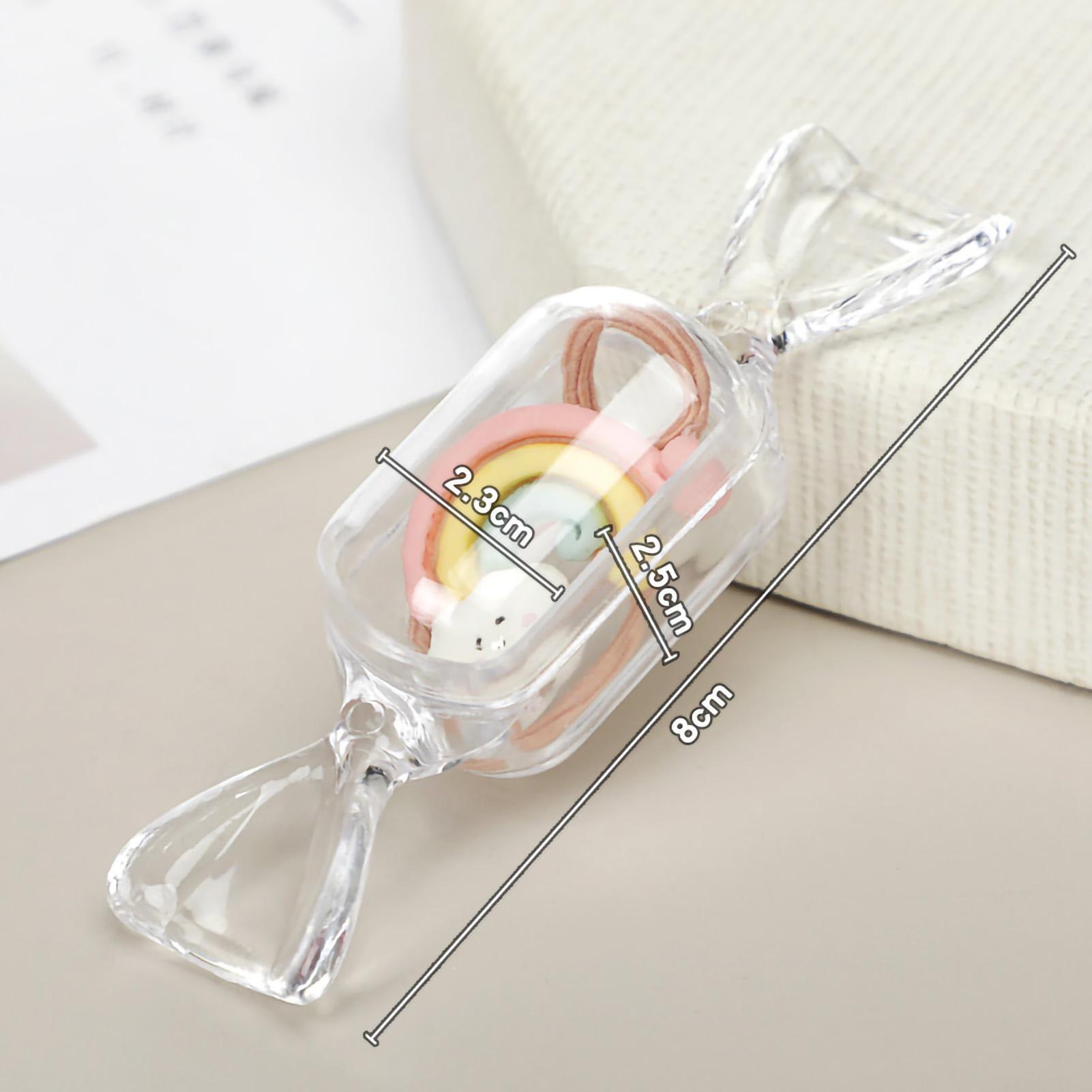 Candy Shape Storage Box Innovative Cartoon Transparent Jewelry Container for Earrings Candies Rings Beads Transparent
