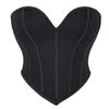 Black Matte Tube Top, Shapewear, Corset, Open Button, Backless Fish Bone, Chest Wrap, Small Vest.