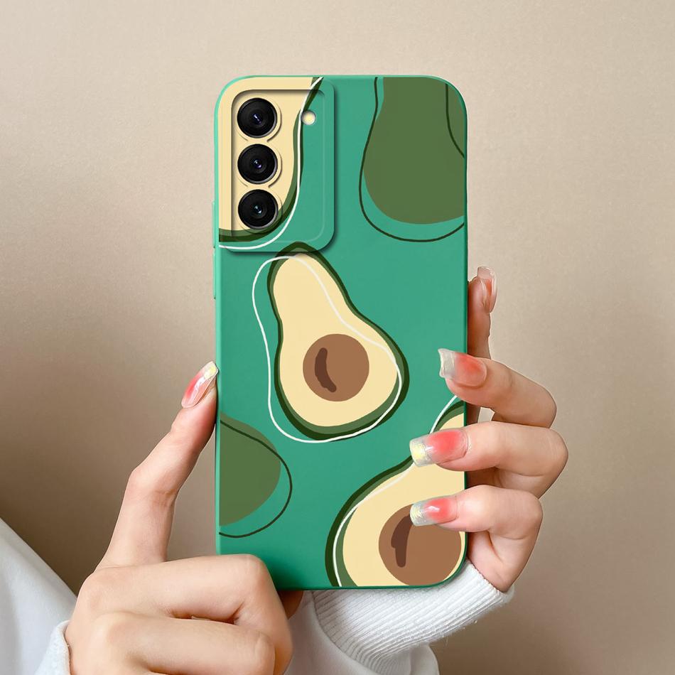 Candy Cases For Samsung S22 Ultra Plus Cute Liquid Silicone Full Coverage Anti Choc Bumper For Galaxy S 22 S22Ultra S22+ Coque