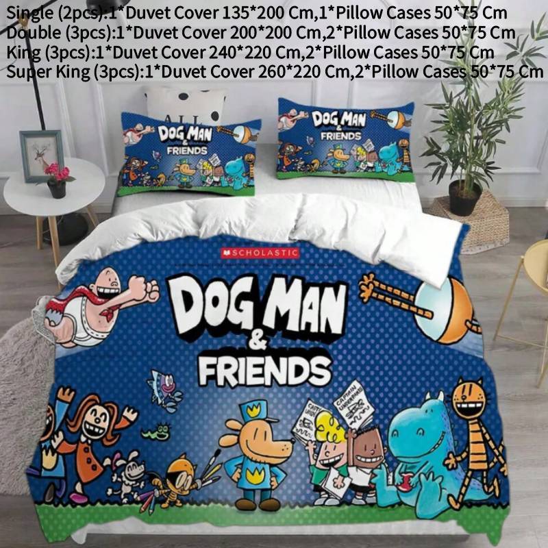 Man Bedding Dog Sets Cartoon Bed Cover Pillow Duvet Cover Decoration Bedroom