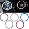 Crystal Engine Ignition Onekey Start Stop Push Button Switch Protective Cover Bling Girls Auto Accessories Car Interior Decor