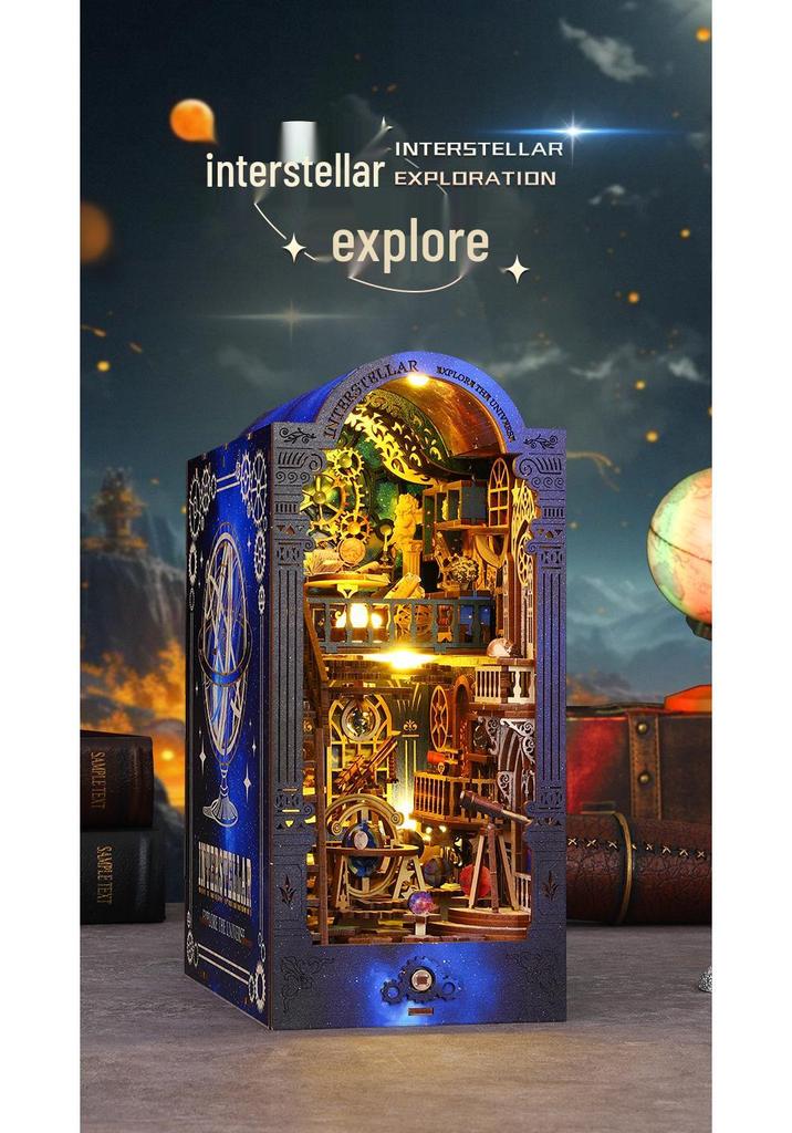 Starry Exploration 3D DIY Book Stand Model – Handmade Creative Gift & Ornament