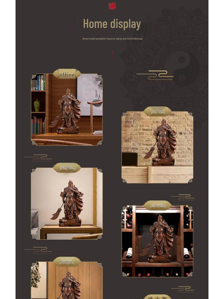 Guan Yu Wealth Statue: Home & Office Decor, Prosperity Symbol, Worship Item, Perfect for Shops & Business Openings