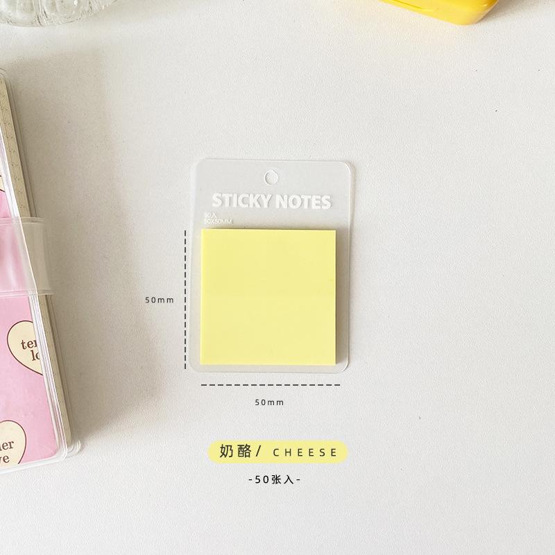 50 Sheets Colorful Waterproof PET Transparent Memo Sticky Note Paper Daily To Do It Check List Paperlaria School Stationery