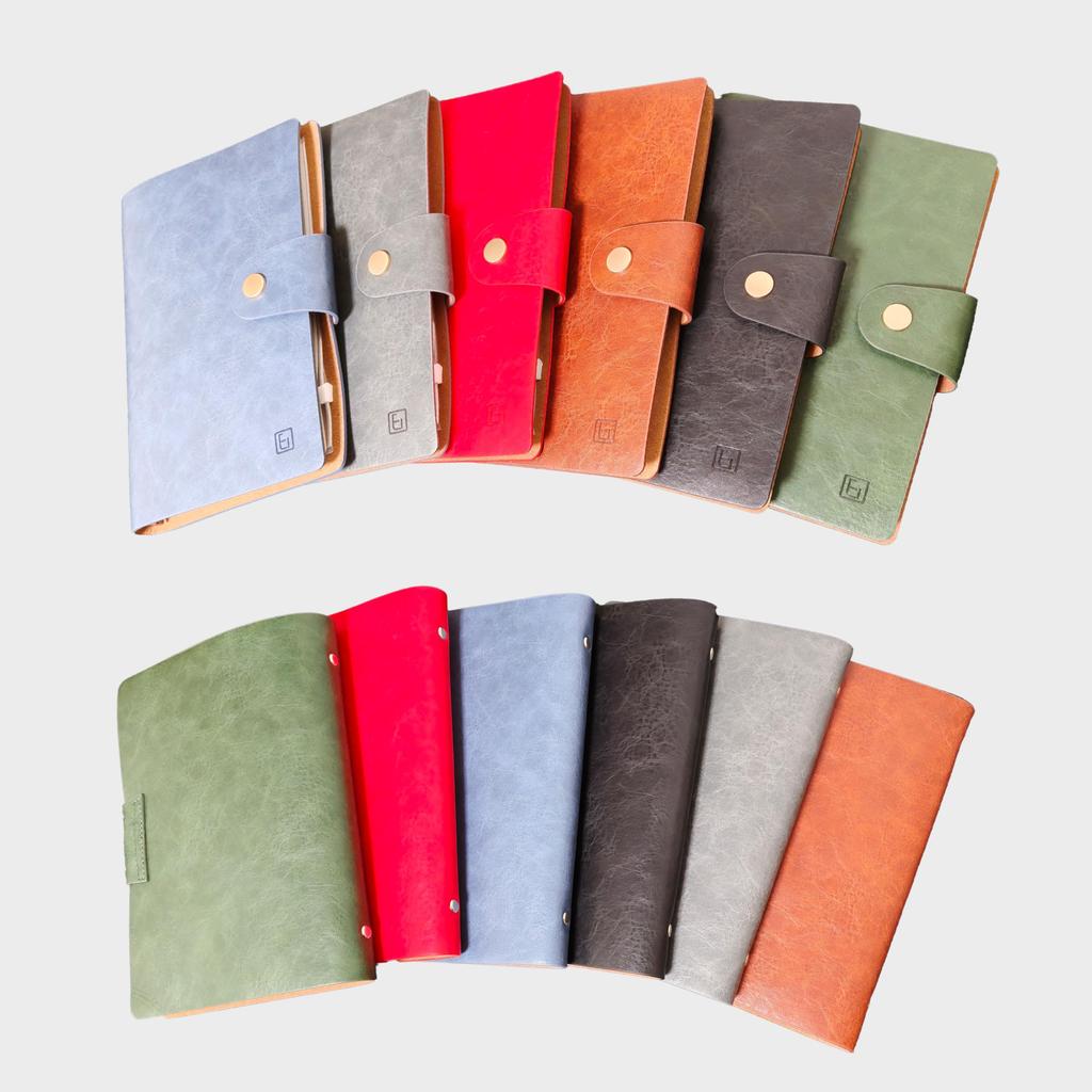 Eishindo A5 Leather System Replaceable Business Classic Design (EI) Planner, Handmade, 6-Ring, Refills, Planner, Loose-Leaf Notebook, (Brown)