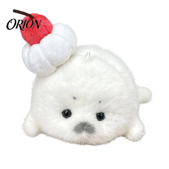 Holiday Stocking Stuffer Cute Baby Seal Plush Keychain, Soft Fluffy White Mini Bag Small Animal Charm, Stuffed Ocean Key Ring Accessory for