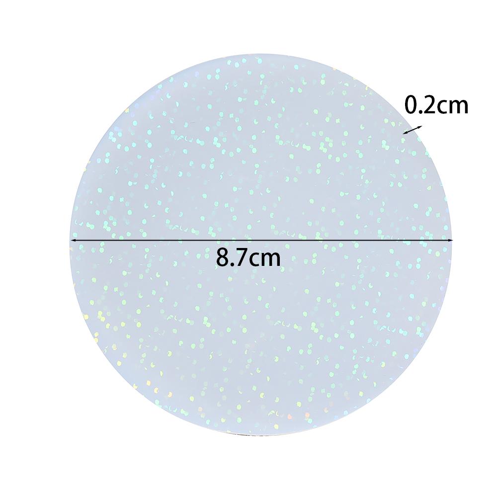 Holographic Laser Silicone Film Geometric Shape Light and Shadow Transfer Patch for DIY Coaster Tray Epoxy Resin Mold Decoration