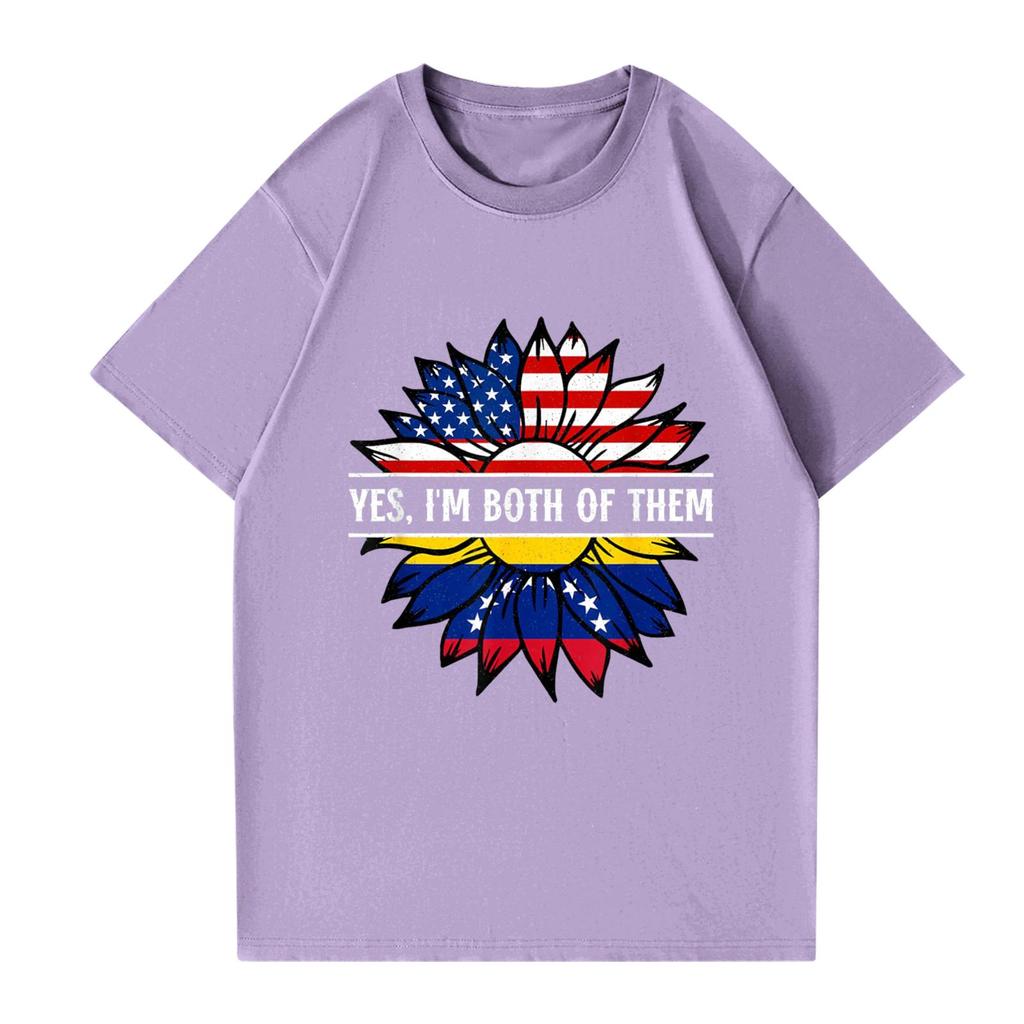 Modisches rundhalsiges lässiges bedrucktes kurzärmeliges T-Shirt Top für Damen und Herren