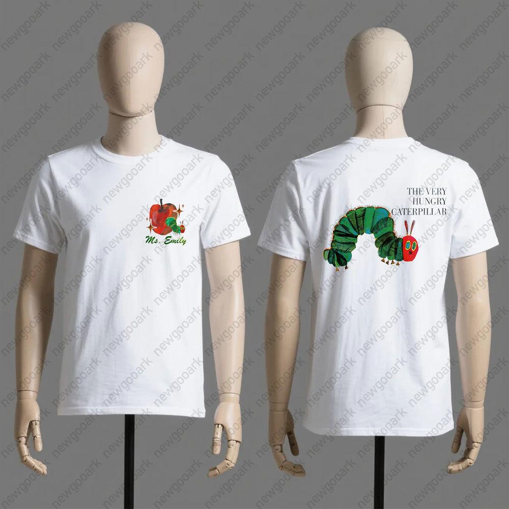 

The Very Hungry Caterpillar Cartoon Woman Graphic T Shirts Summer Style Casual Fashion Summer Clothing Y2K Harajuku Cotton Tees S