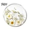 Kaffeebar-Essentials Blumendruck Acryl-Untersetzer, Rutschfeste Oberfläche Hitzebeständiger Schutz-Tassenuntersetzer, Wasserdichte Schreibtischmatte Transparent Rund