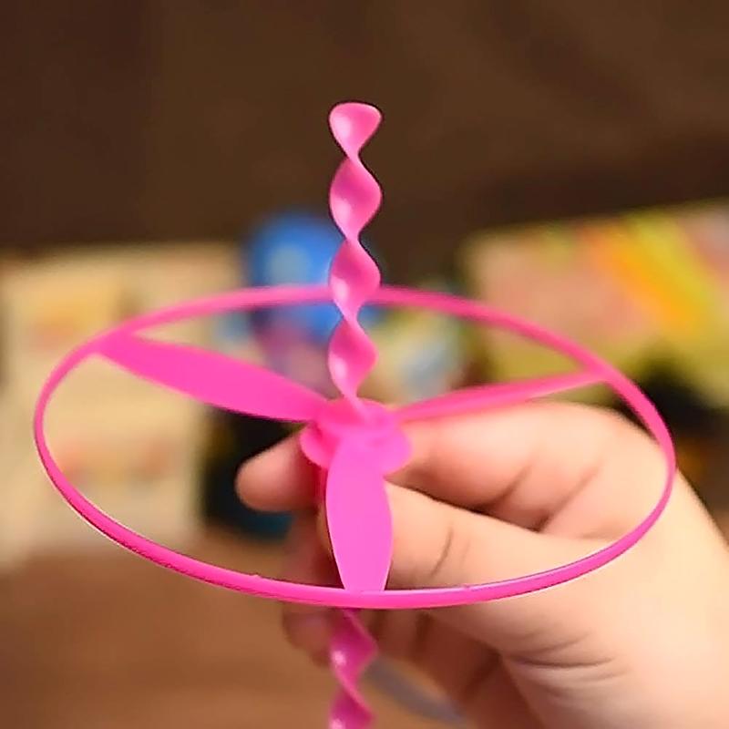 20pcs/lot Pull String Flying Saucers Toys For Children Boys Girls Helicopters Lawn Outdoor Sports Games Plastic Flying Discs Ufo
