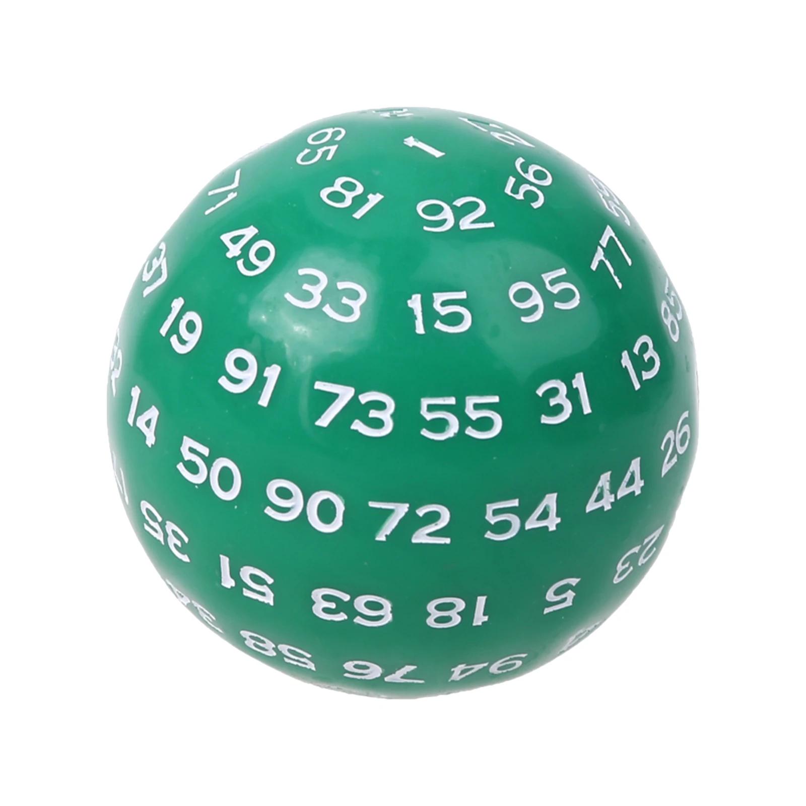 

100 Sided Acrylic Dices D100 Dice For Table Board Role Playing Game Bar Club Tabletop Game Playing Board Game Accessories зелёный