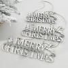 Elk Design Christmas English Letter Pendant Handicraft Christmas Tree Pendant  Bar