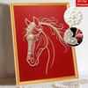 DIY Pearl Diamond Art Painting Kits for Adult and Beginners,Majestic Horse Sparkling Painting Craft Home Wall Decor Handmade Gift
