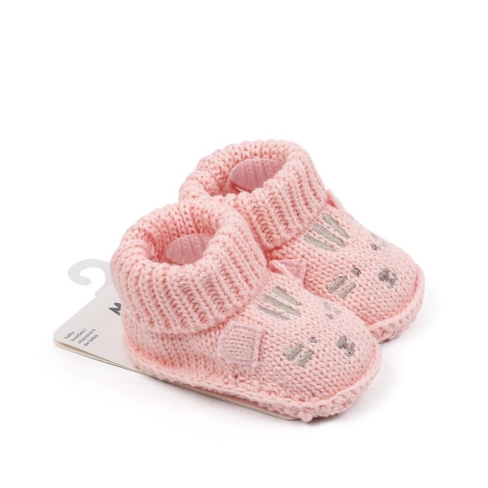 1 Pair Cartoon Pattern Infant Pre-walkers Anti-slip Design Toddler Sock Shoes  for 0-3 Months Baby