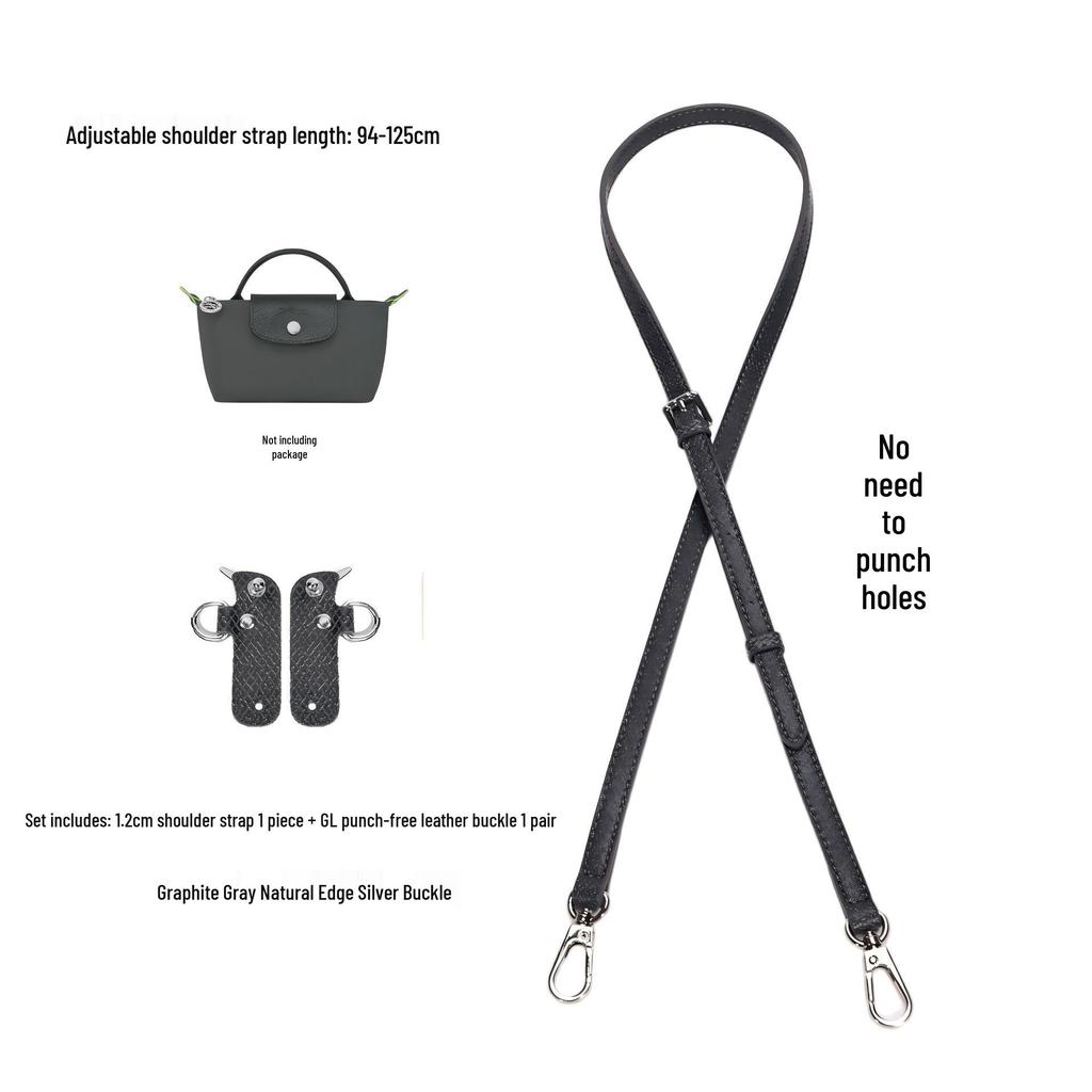 Longxiang Genuine Leather Mini Dumpling Crossbody Bag with Adjustable Shoulder Strap and Non-Slip Buckle