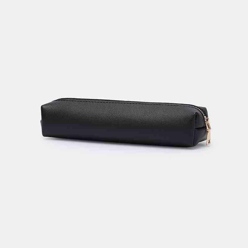 Pu Leather Pen Bag Water Dirt-Proof Storage Bag Large Capacity Pencil Case Simple Stationery Box
