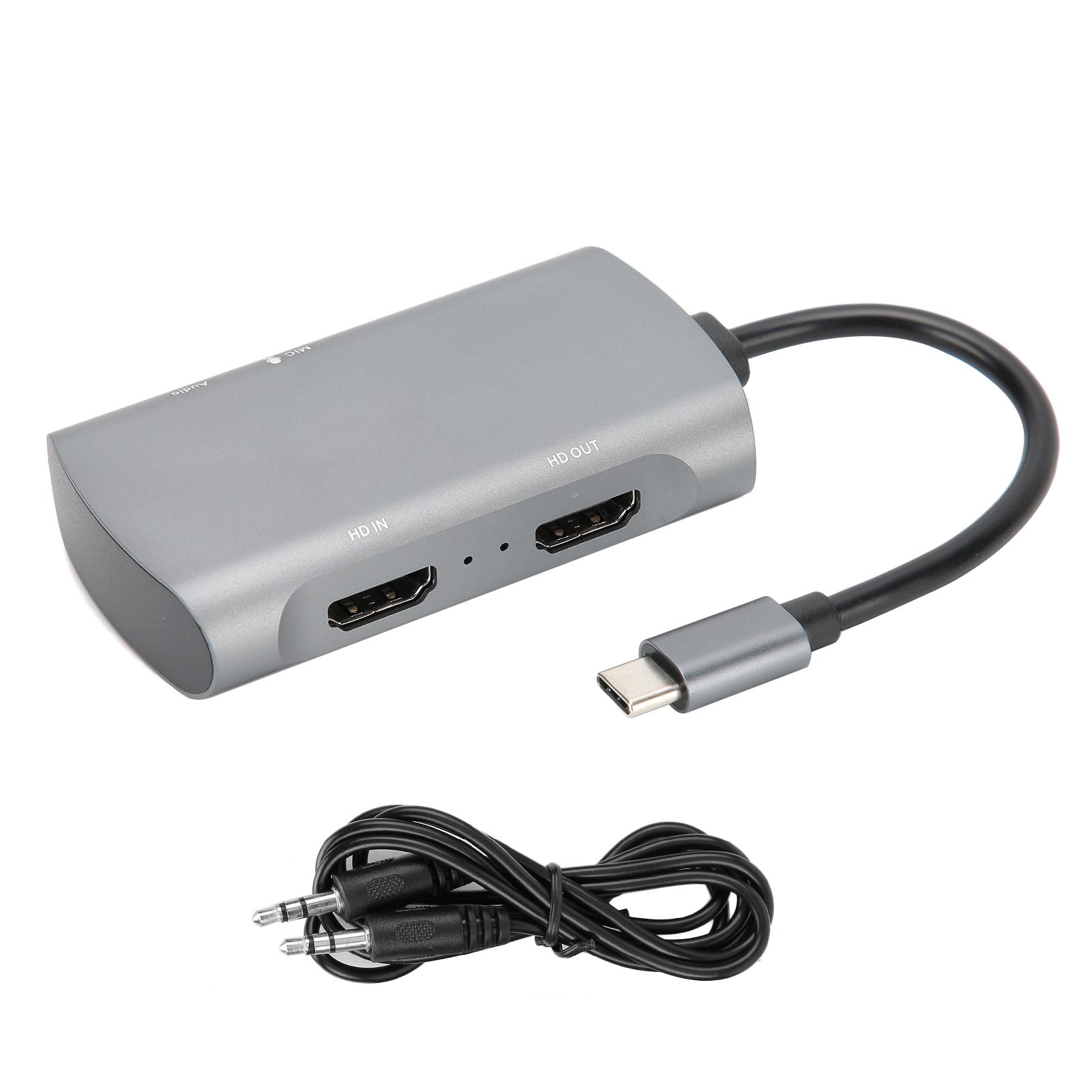 

Z30A o Video Capture Card HDMi fMIC to HDMi foTypec M Local Loop Out