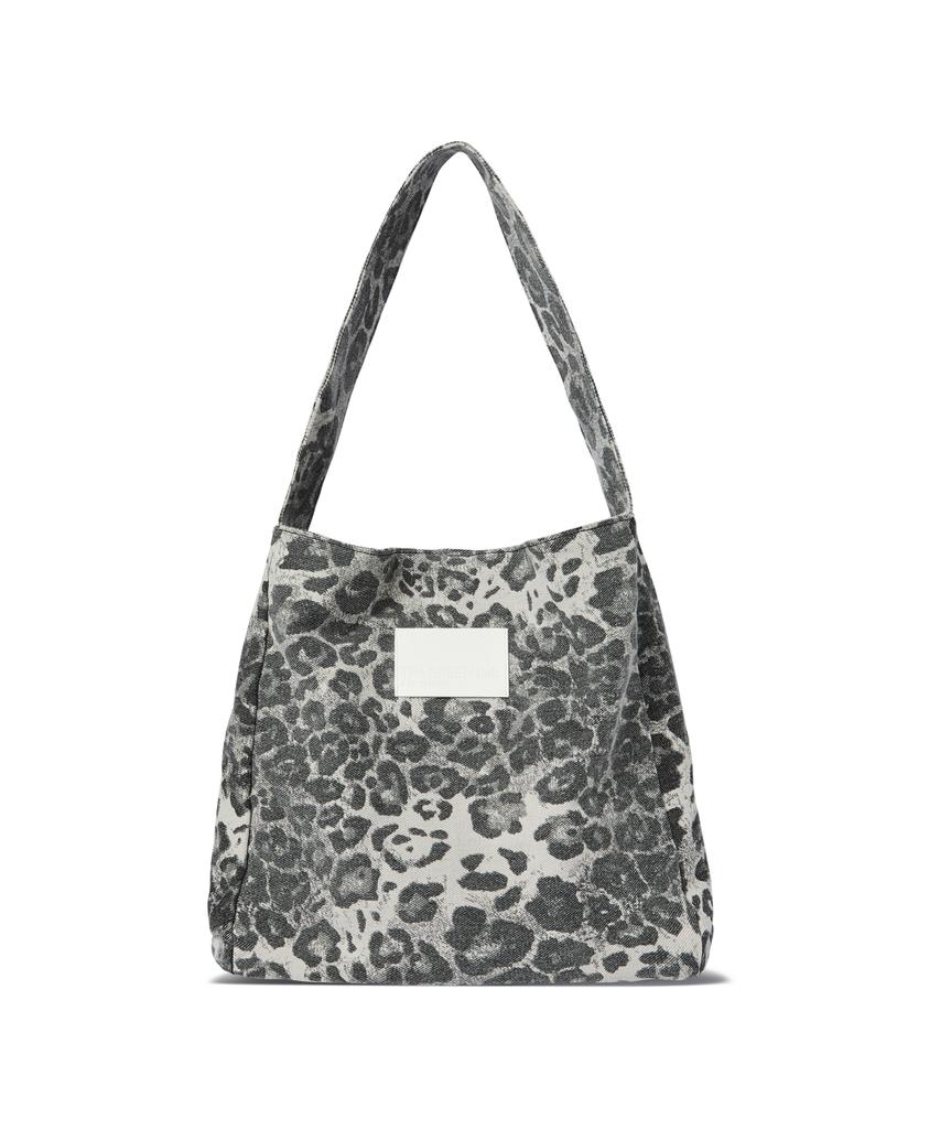 The Green Lab Leopard Print In-Pocket Shoulder Bag [Ash Grey]