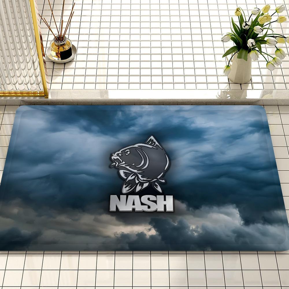Nash Fishing Logo Mat Bathroom Absorbent Bedroom Door Rug Kitchen Balcony Living Room Entrance Welcome Carpet Home Decoration