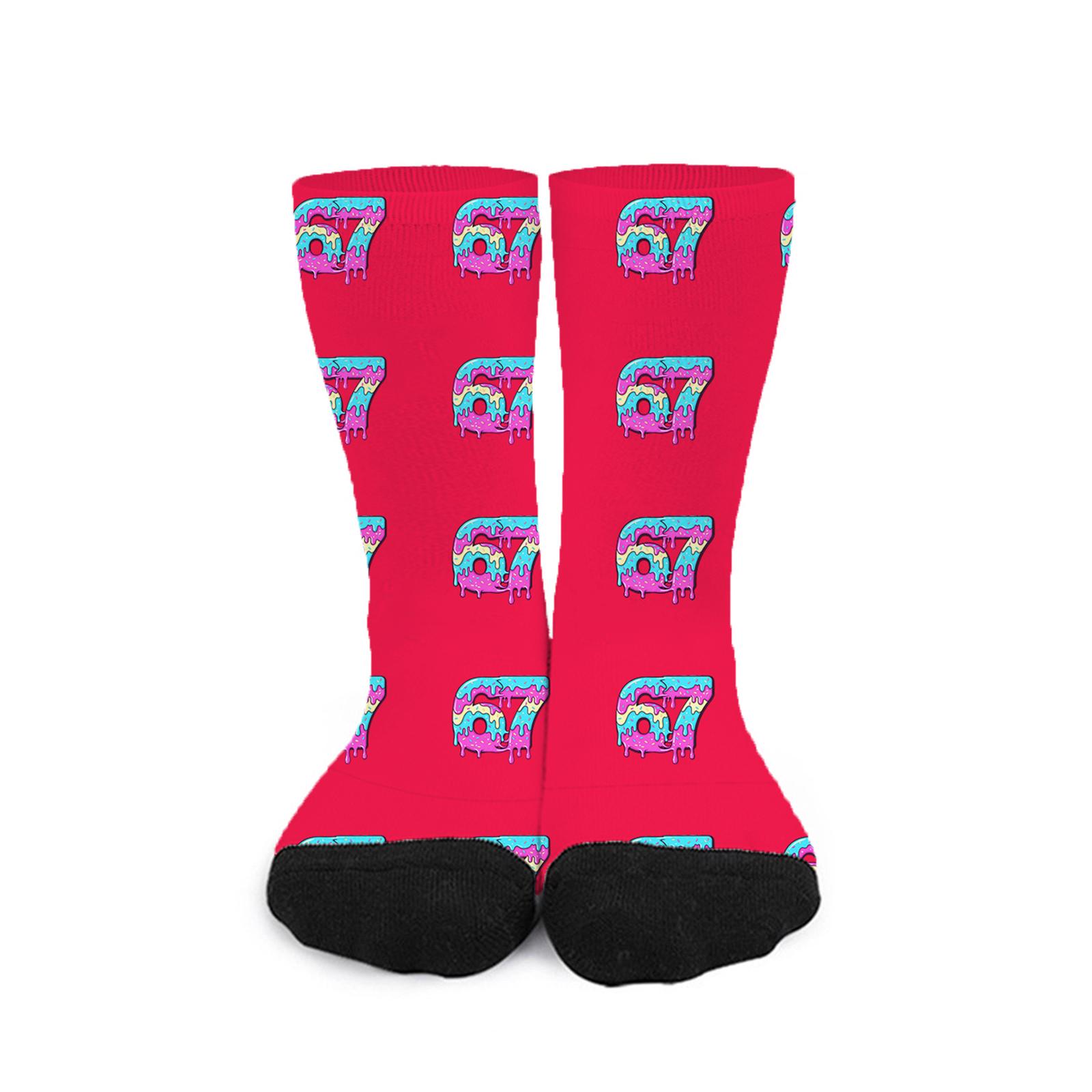 

Cute And Playful Socks Mid-Calf Socks Long Socks Printed Socks One Size