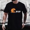 Summer Men's T-shirt Casual Funny Halloween Pumpkin Eat Ghost Print Men T-Shirt O-neck Tops for Men Short Sleeve Male Tee Shirt