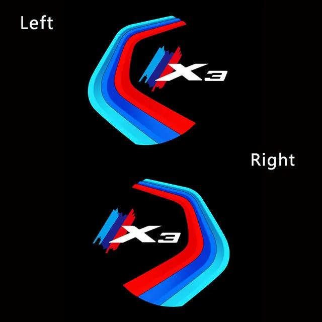 BAAY1 2pcs For BMW X3 E83 F25 G01 F97 LED Car Door Light Laser Projector Welcome Lamp logo Welcome bulb Auto Accessories