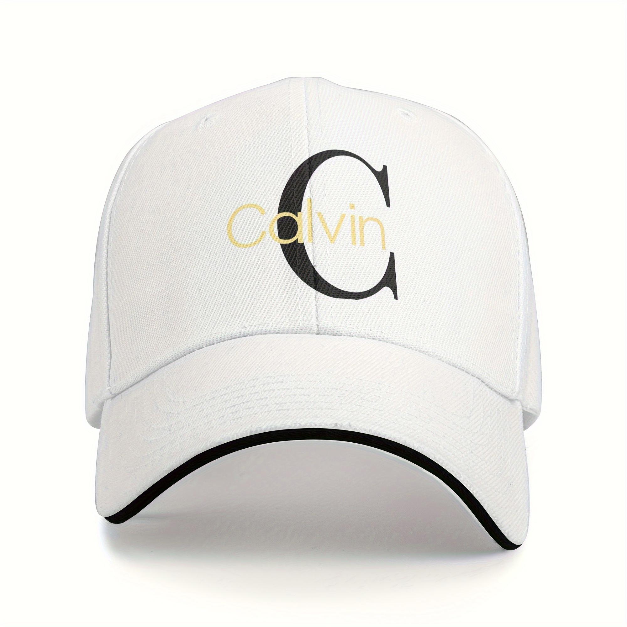 

1 Calvin Letter Printed Baseball Cap Adjustable Breathable Dad Hat for Men and Women Stylish Dad Hat Mesh Back Hat Adjustable