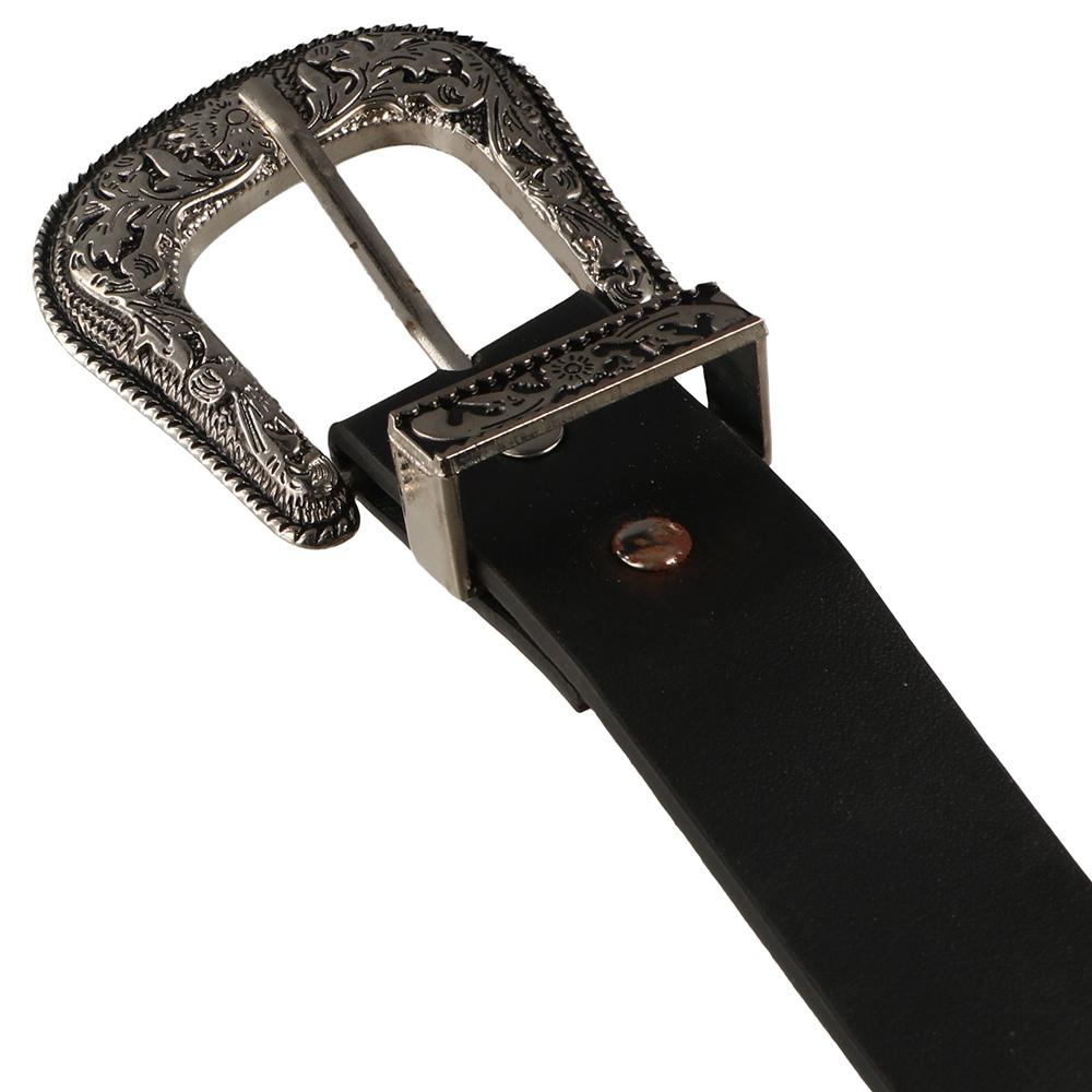 Jeans Dekor Y2K široký pásek Retro PU kožené pásy Nastavitelný pás s hvězdou nýt Dívčí