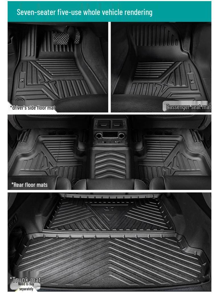 TPE Anti-Slip Eco-Friendly Trunk Mat for 2025 Toyota Grand Highlander & Sienna Galaxy.