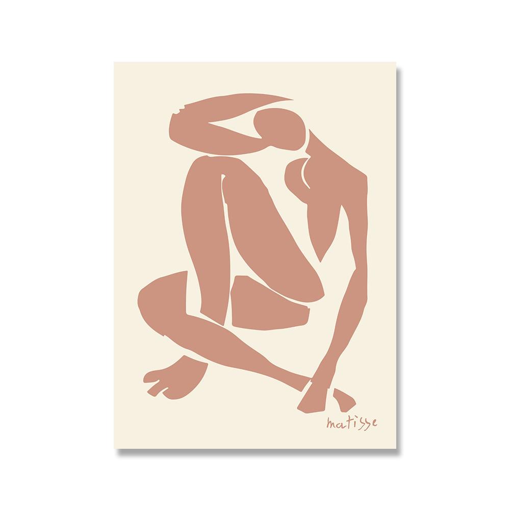 Pósteres de Henri Matisse con desnudos en rosa y azul, arte de pared vintage, pintura en lienzo, imágenes abstractas con cuerpo sexy para decoración de sala de estar