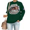 Women's Casual Fashion Round Neck Long Sleeve  Printed Sweatshirt