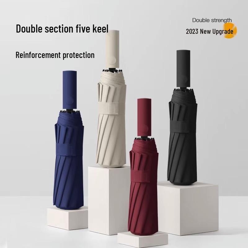 60-Bone Fully Automatic Sun & Rain Umbrella: Dual-Use, Sun Protection, Anti-UV, Large Men's Folding Umbrella