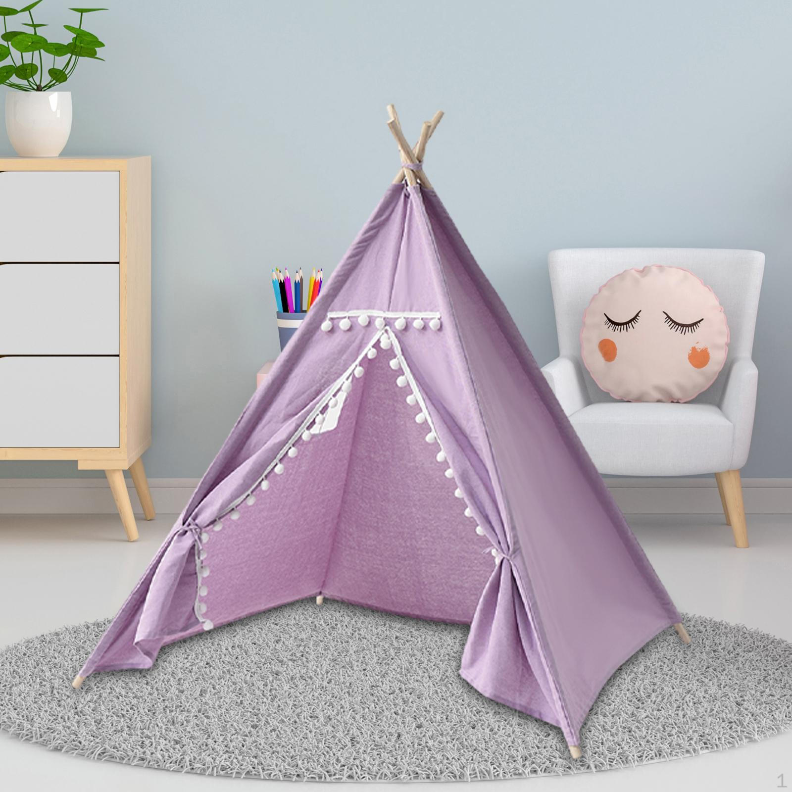 

Детский вигвам для игр на открытом воздухе в помещении, портативный для мальчиков и девочек, подарки, игровой домик, игровая палатка, игрушки, дом фиолетовый