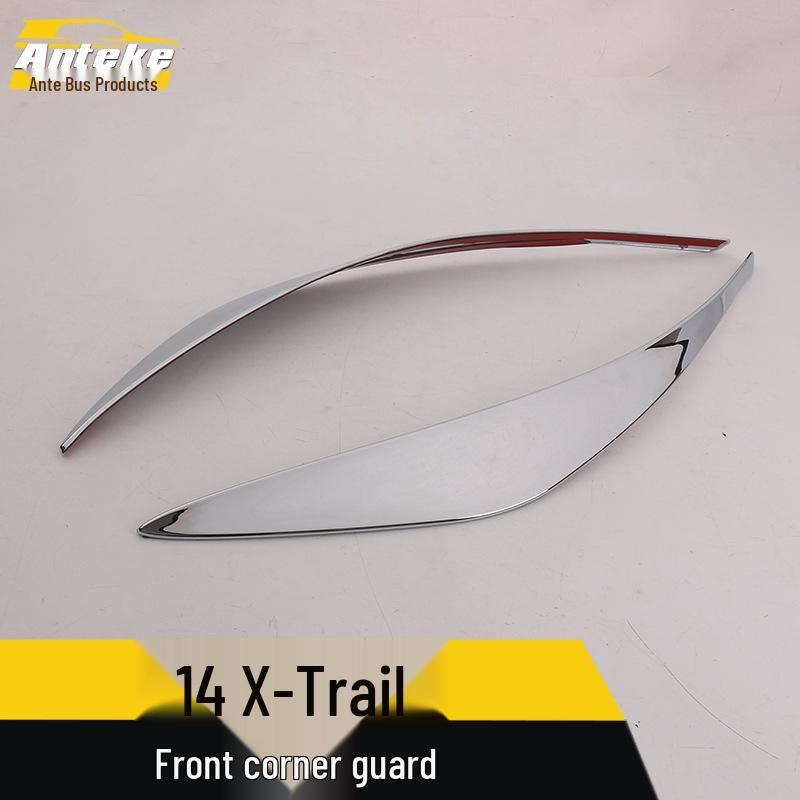 Front Bumper Corner Protector for X-Trail - Anti-Scratch Decorative Strip for 14 Models