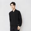 Li Ning X Jackie Chan Collaboration Série Kung Fu Cardigan Couleur Unie Sweat-shirt Manches Longues Raglan Homme sweat-shirt Noir AWDUB23-2