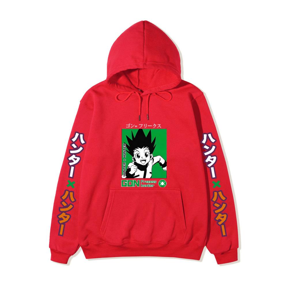Japanese Anime Hoodie Sweatshirt Hunter X Hunter Graphic Printing Sweatshirts for Fans Casual Autumn Winter Fleece Streetwear