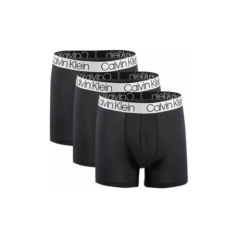 Calvin Klein Solid Color Logo Printed Men s Boxer Briefs, 3-Pack, Space Black S