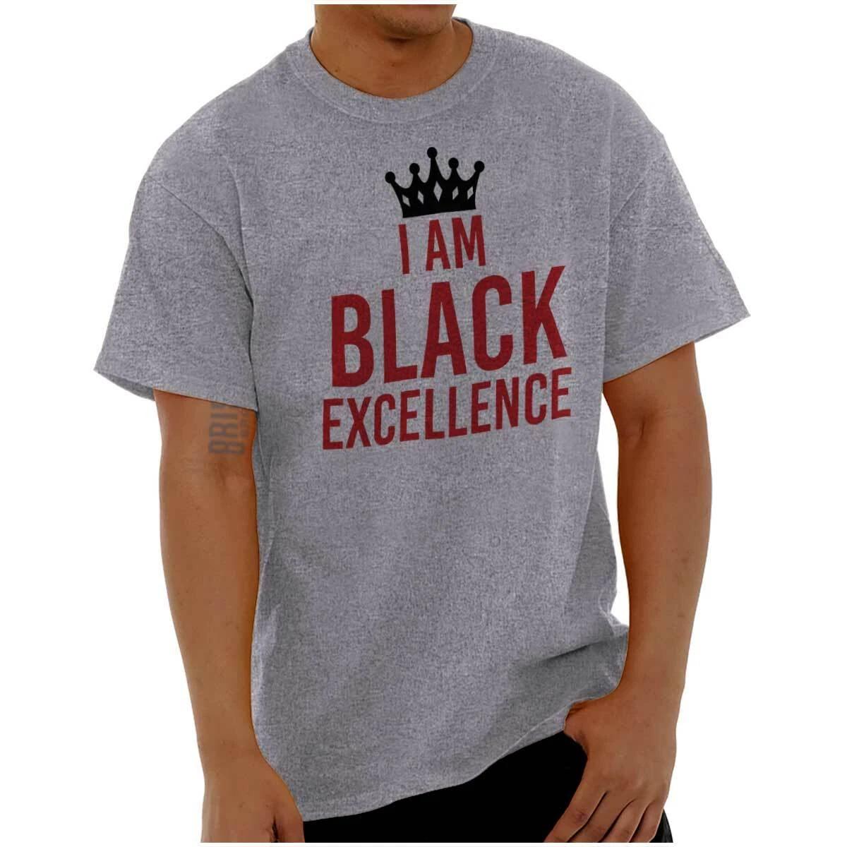 Cool I Am Black Excellence King Queen Crown Womens or Mens Crewneck T Shirt Tee XL