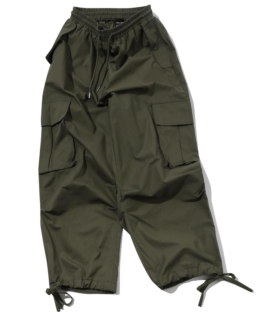 CPGN STUDIO Pantaloni Cargo Larghi Grandi con Dardi Kaki