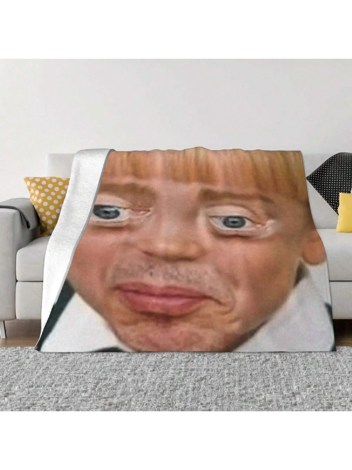 Steve Buscemi  s Fine Merino Flannel Ultra Soft Blanket 75X95CM серый
