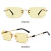 Trendy R imless Rectangle Sunglasses for Women Men Fashion Frameless Sun Glasses Y2K Shades Vintage Summer Travel UV400 Eyewear