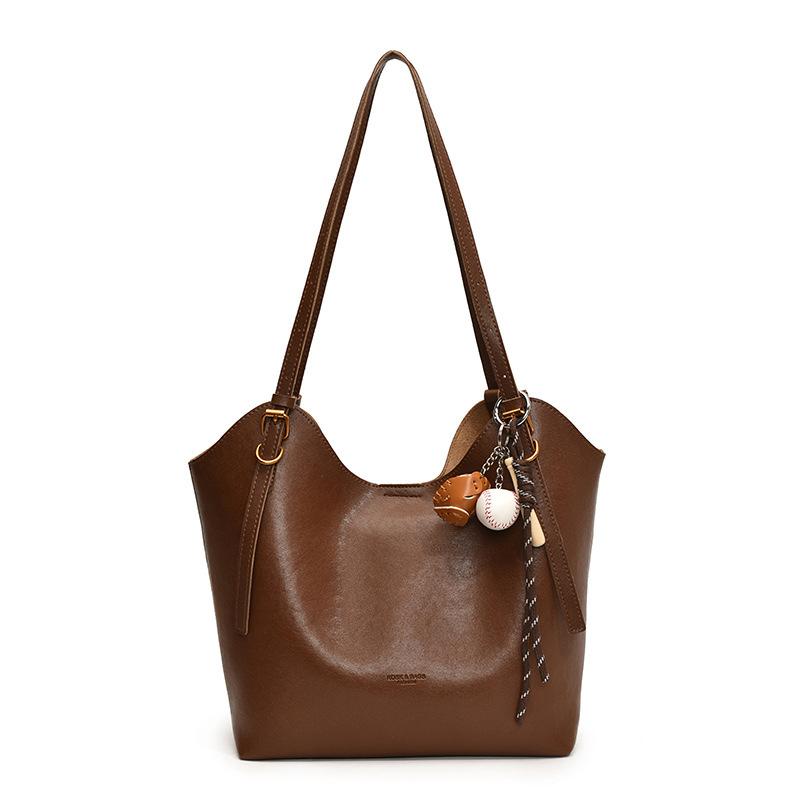 

Дончу ретро трендова сумка-тоут, модна та універсальна жіноча сумка через плече великої місткості для поїздок на роботу, сумка середнього розміру, жіноча сумка-месенджер Without pendant світло-коричневого кольору