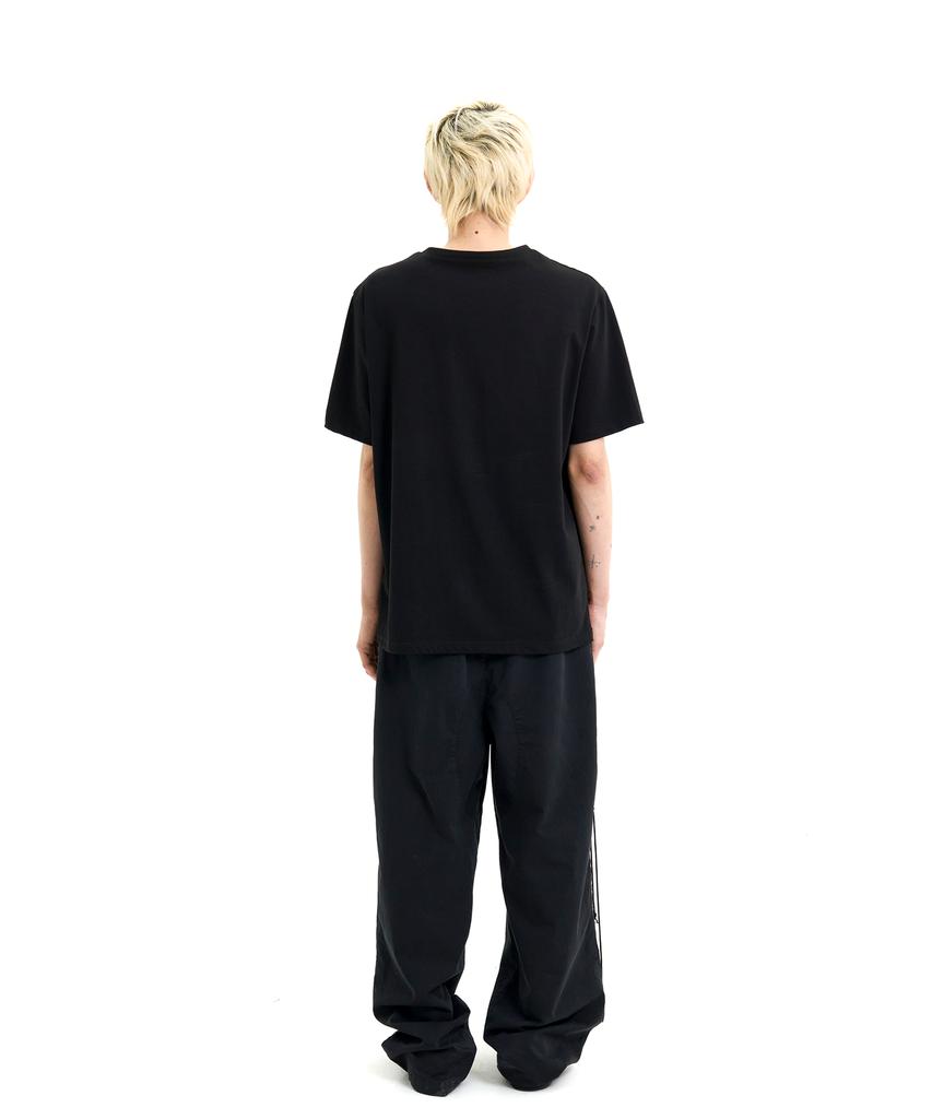 Laekeulopeu Washed Drawstring Trousers - Black