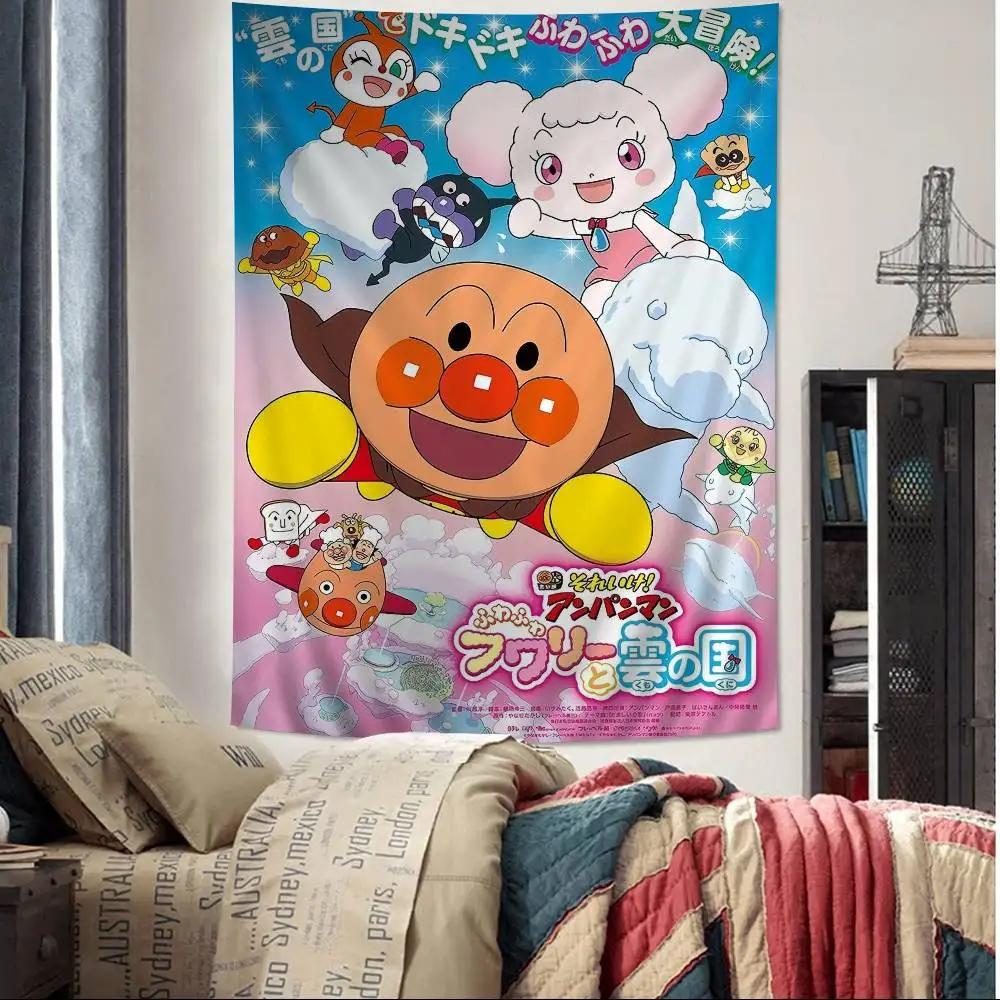 Anime A-Anpanman Tapestry Art Printing Japanese Wall Tapestry Anime Wall Hanging Home Decor 100X70CM