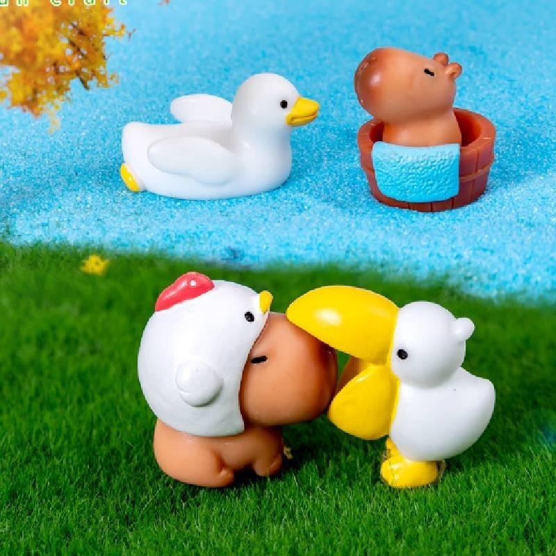 Niedliche Capybara Mini-Figur Blind Box Dekorationen Kunstharz Handwerk Spielzeug Auto Schreibtisch Ornament